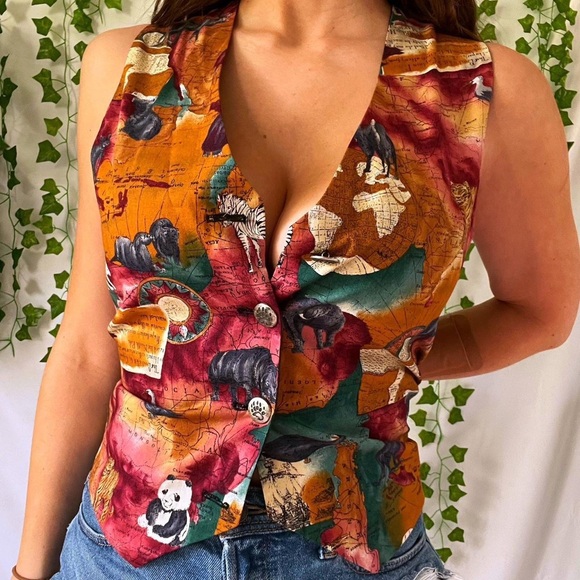 Vintage tapestry vest - Picture 2 of 5